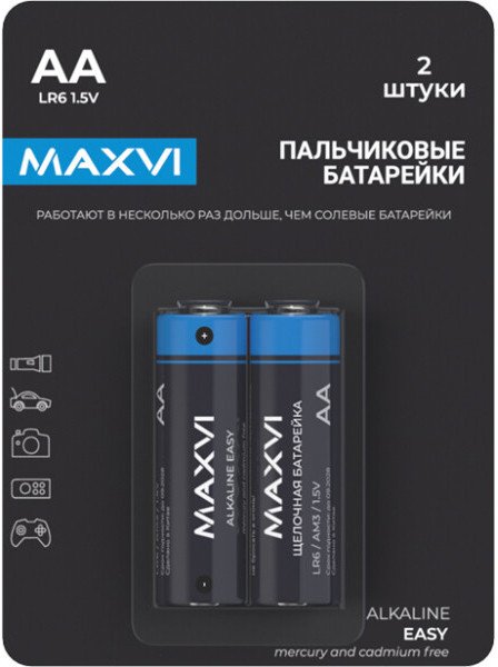 

Батарейка Maxvi MBLR6ES2 AA 2 шт