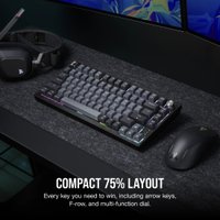 Клавиатура Corsair K65 Plus Wireless (темно-серый, Corsair MLX Red, нет кириллицы)
