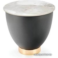 Журнальный столик Halmar Cecilia S (белый мрамор/серый/золотой)