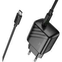 Сетевое зарядное Hoco CS24A USB Type-C (черный)