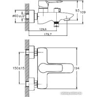 Смеситель Cron CN30095