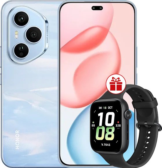 

Телефон HONOR 400 Pro 12GB/512GB международная версия (голубой) и умные часы HONOR Watch 5 по акции