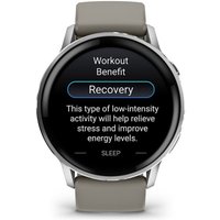 Умные часы Garmin Venu 4 45 мм (серебристый/серый)