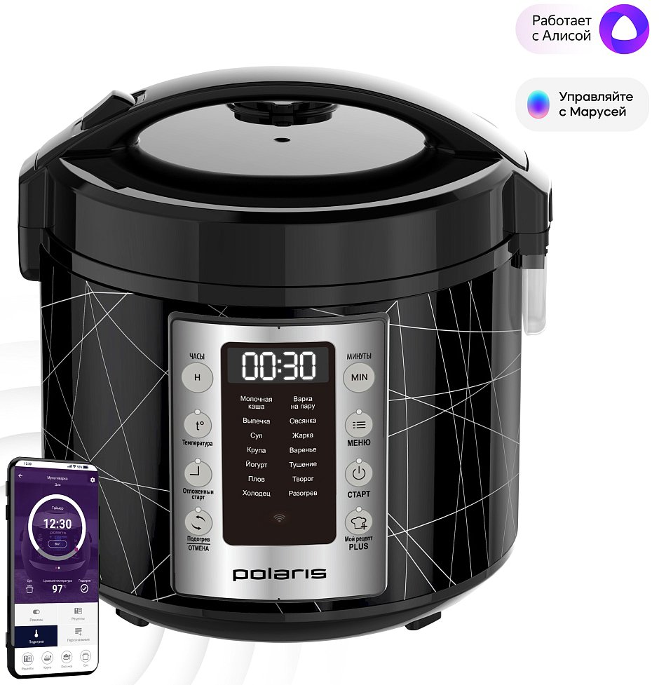 

Мультиварка Polaris PMC 5020 Wi-Fi IQ Home (черный)
