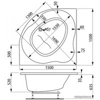 Ванна VagnerPlast Plejada 150x150