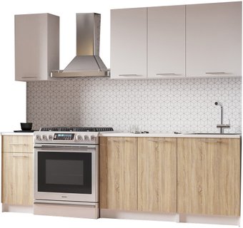 Готовая кухня Мебель-АРС Лион 1.8 м (дуб сонома/белый)