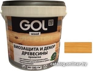 Пропитка GOL Wood Aqua Защитно-декоративная 2.5 кг (калужница)