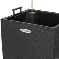 Кашпо Элластик-Пласт Ola Dom Rattan (31л, антрацит)