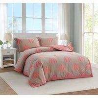 2-спальный комплект постельного белья Arya 2сп Pumpkin Dreams 8680943253446 (светло-серый/розовый)