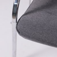 Офисный стул AksHome Samba AKS-1 (Leto 68 темно-серая ткань, мягкие подлокотники)