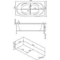 Ванна BAS Фиеста 194x90