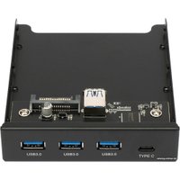 Планка портов на переднюю панель Gembird FP3.5-USB3-3A1C