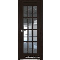 Межкомнатная дверь ProfilDoors 102XN L 40x200 (дарк браун, стекло прозрачное)