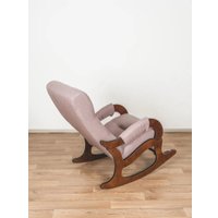 Кресло-качалка Glider Аоста (темно-розовый/орех антик)