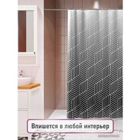 Шторка-занавеска для ванны Fora Delicate Black FOR-PH-DLB