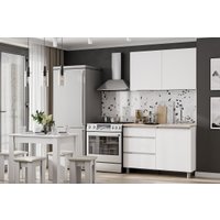 Готовая кухня NN мебель Денвер 1.2м (белый/дуб сонома)