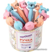 Ручка шариковая Юнландия Мишка 143780 (в ассортименте)