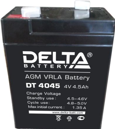 

Аккумулятор для ИБП Delta DT 4045 (4В/4.5 А·ч)