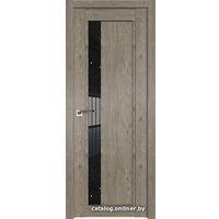 Межкомнатная дверь ProfilDoors 2.71XN R 70x200 (каштан темный/стекло дождь черный)