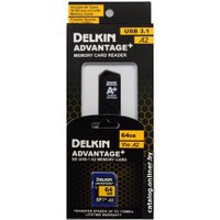 Карта памяти Delkin Devices Advantage+ SD Reader and Card Bundle SDXC 64GB