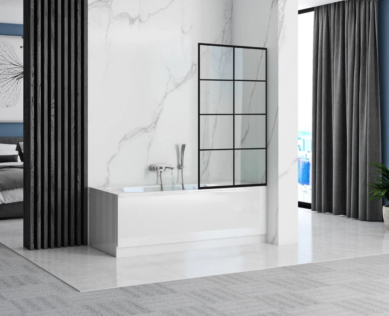 

Стеклянная шторка для ванны Cerutti Spa Muza F80 80x140