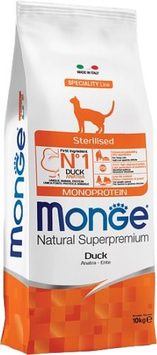 Monge Sterilised Natural Superpremium Monoprotein Duck 10 кг