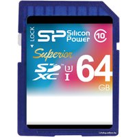 Карта памяти Silicon-Power SDXC UHS-I U3 (Class 10) 64GB (SP064GBSDXCU3V10)