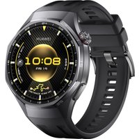 Умные часы Huawei Watch GT 6 Pro 46 мм (черный, с черным силиконовым ремешком, международная версия)