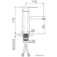 Смеситель Ekko E1081-21 (темно-серый)