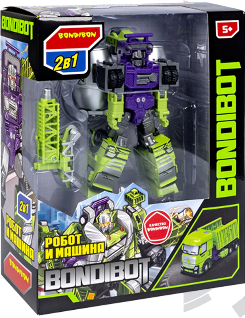 

Трансформер Bondibon Bondibot Бетономешалка ВВ5932 (зеленый)