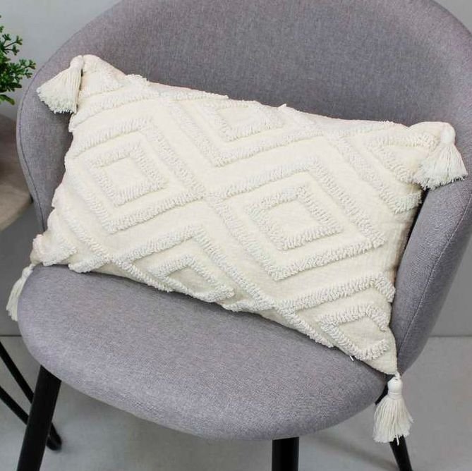 

Чехол на подушку Matex Tufted ALEX-021 (молочный/топленое молоко)