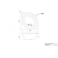 Душевой поддон Maroni Глубокий полукруг 90х90