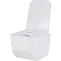 Унитаз подвесной Roxen Boro One Rimless 6 в 1 StounFix Dual Fresh 506177 (кнопка: белый глянец)