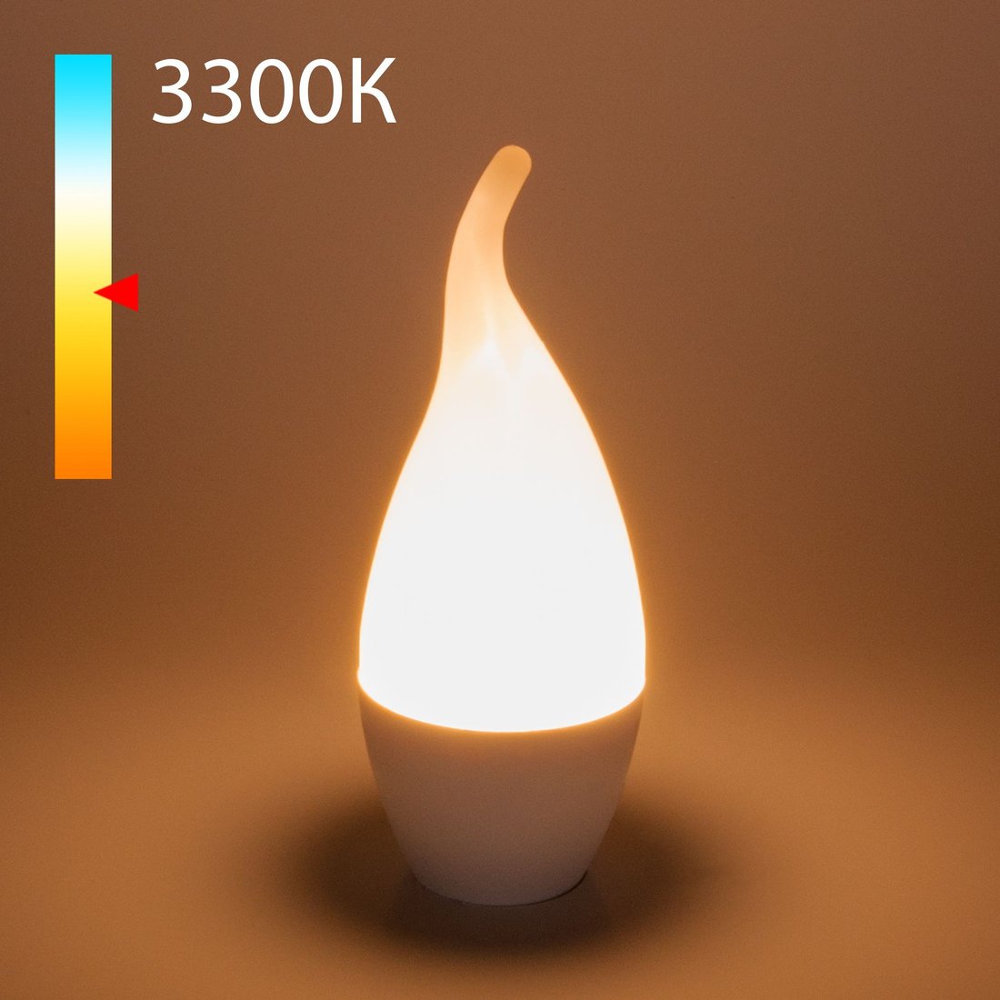 

Светодиодная лампочка Elektrostandard Свеча на ветру 6W 3300K E14 BLE1434
