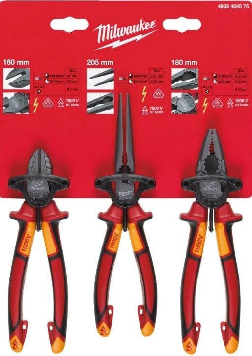 

Набор пассатижей Milwaukee 4932464575 (3 предмета)