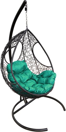 M-Group Долька 11150404 (черный ротанг/зеленая подушка)