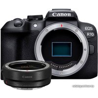 Беззеркальный фотоаппарат Canon EOS R10 Body + адаптер крепления EF-EOS R