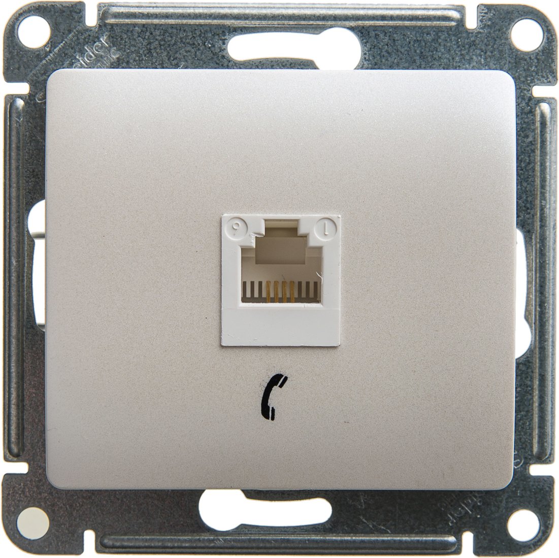 

Розетка телефонная Schneider Electric Glossa GSL000681T (перламутр)