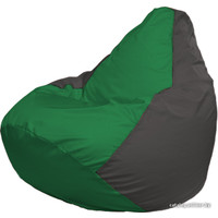 Кресло-мешок Flagman Груша Г2.1-238 (зелёный/тёмно-серый)