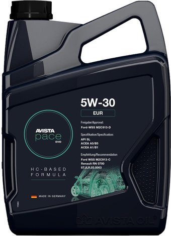 Моторное масло Avista pace EVO EUR 5W-30 5л