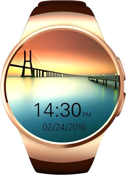 

Умные часы KingWear KW18 (золотистый)