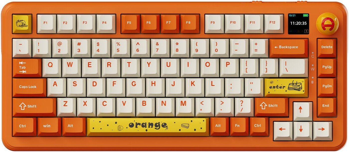Клавиатура Ajazz AK820 Max Plus (оранжевый/белый, Ajazz Avocado)