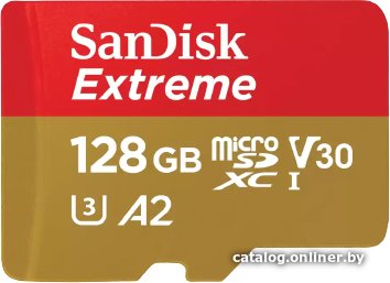 Карта памяти SanDisk Extreme SDSQXAA-128G-GN6MA microSDXC 128GB