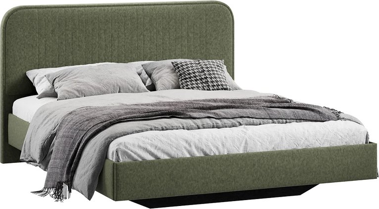 

Кровать Трия Тиффани Тип 1 180x200 (микровелюр Jercy Deep Green)