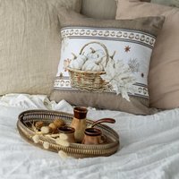 Декоративная подушка Listelle Торонто кайма с корзинкой 817701/2