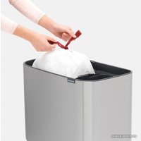 Система сортировки мусора Brabantia Bo Touch Bin 11+23 л (стальной матовый с защитой)