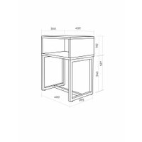Тумба MONOFIX С металлическими опорами (дуб сонома/черный)