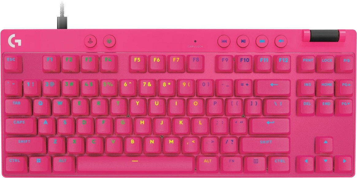 Клавиатура Logitech G Pro X TKL Rapid Analog 920-013253 (розовый, нет кириллицы)