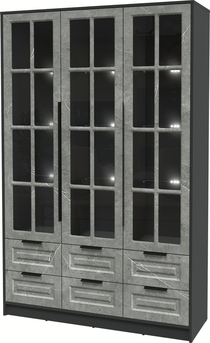 

Шкаф-витрина Интерлиния Концепт КТ-ШВ3 с подсветкой Деко (антрацит/керамика)