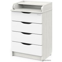 Детский комод Pituso Wood 604 (ПВХ древесина белая)